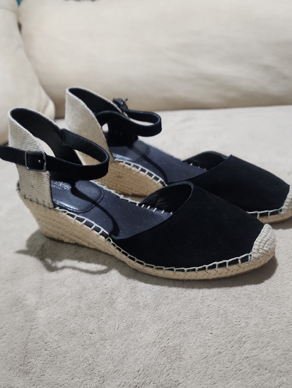 New Condition Botkier Nevy blue Espadrille Wedge Sandals with Ankle Strap